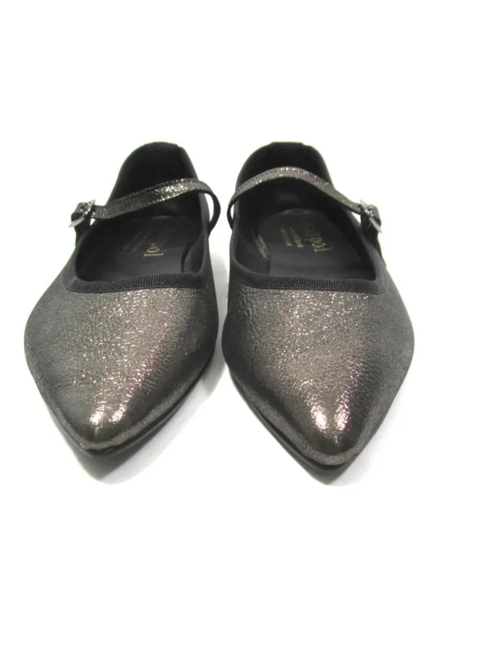 Anthropologie Maypol Size 38 Rota Percival Metallic Flats Black Bronze